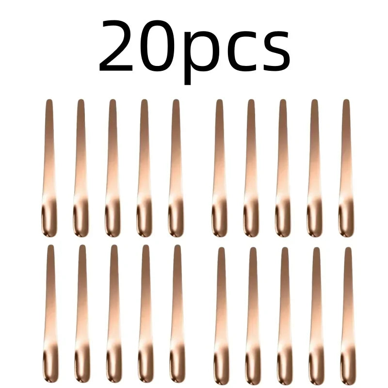 RVS Thee- en Espressolepel - Platte koffieroerder, dessertlepel en barmixlepel