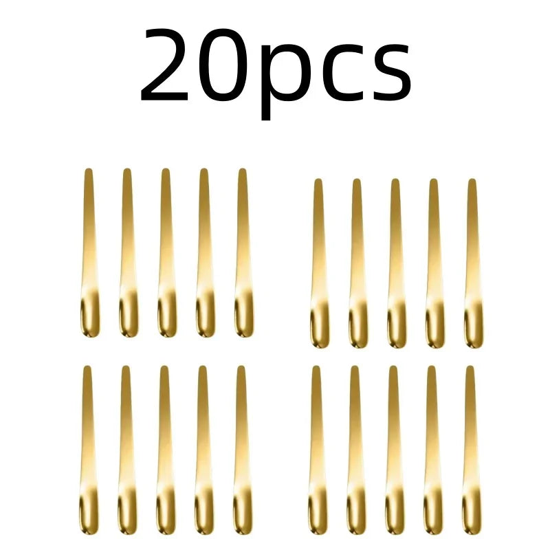 RVS Thee- en Espressolepel - Platte koffieroerder, dessertlepel en barmixlepel