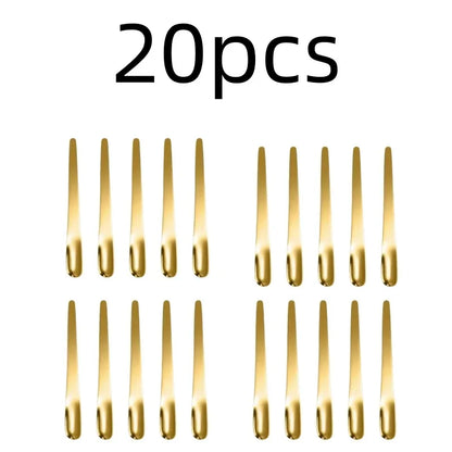 RVS Thee- en Espressolepel - Platte koffieroerder, dessertlepel en barmixlepel