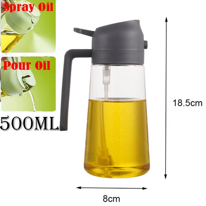 2-in-1 500ml Plastic Spray Oil Dispenser