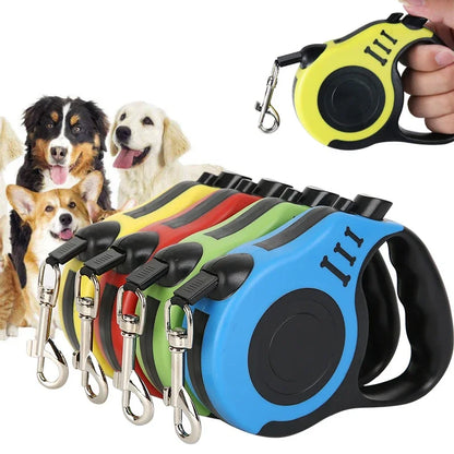 Retractable Duel Dog Leash 3M/5M – Automatic Pet Traction Rope for Small & Medium Dogs