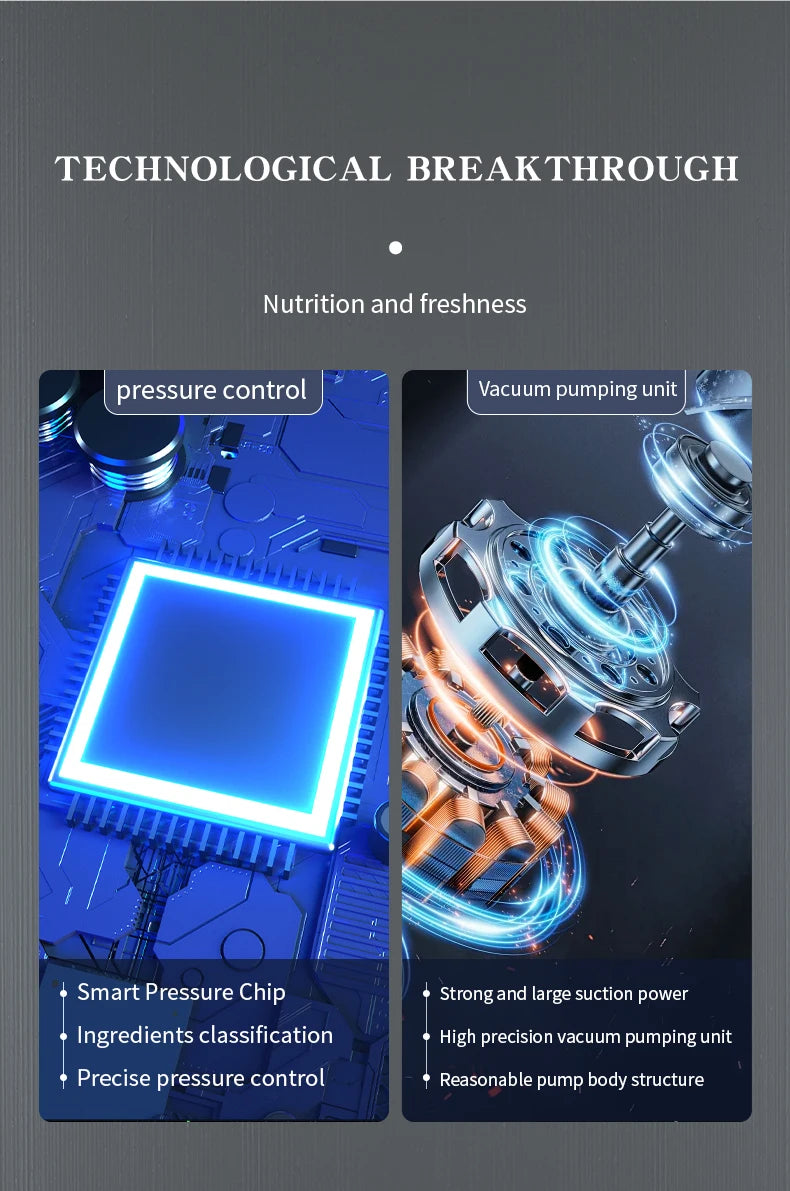 Electric Vacuum Sealer Machine – Dry & Wet Food Packaging, Digital Display