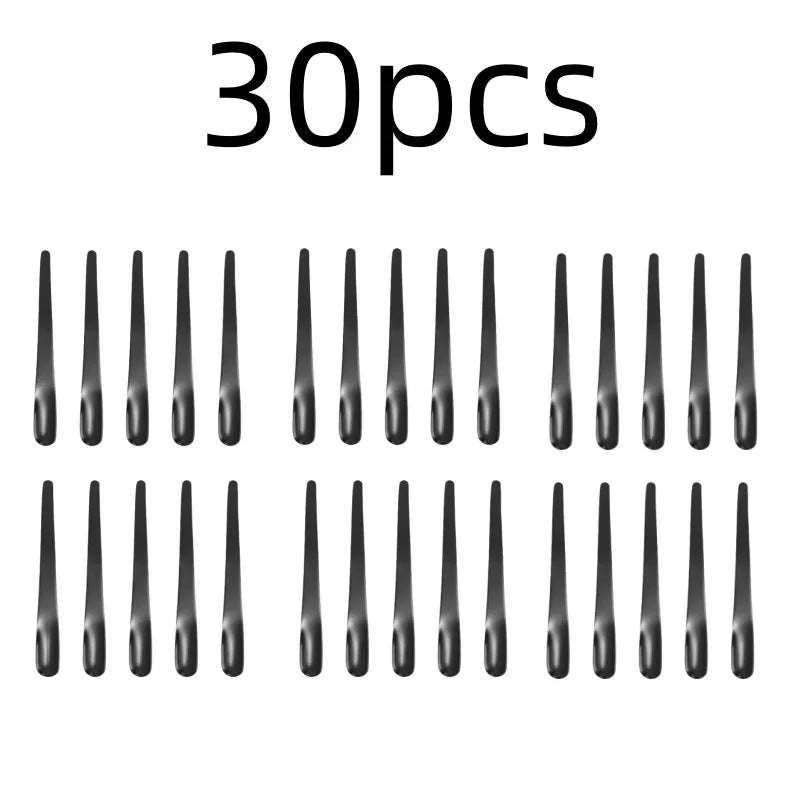 RVS Thee- en Espressolepel - Platte koffieroerder, dessertlepel en barmixlepel