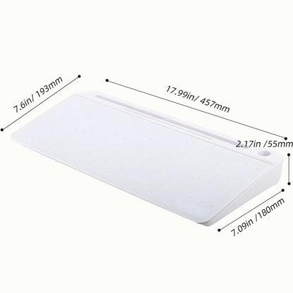 Pizarra blanca de vidrio con cajón de escritorio 