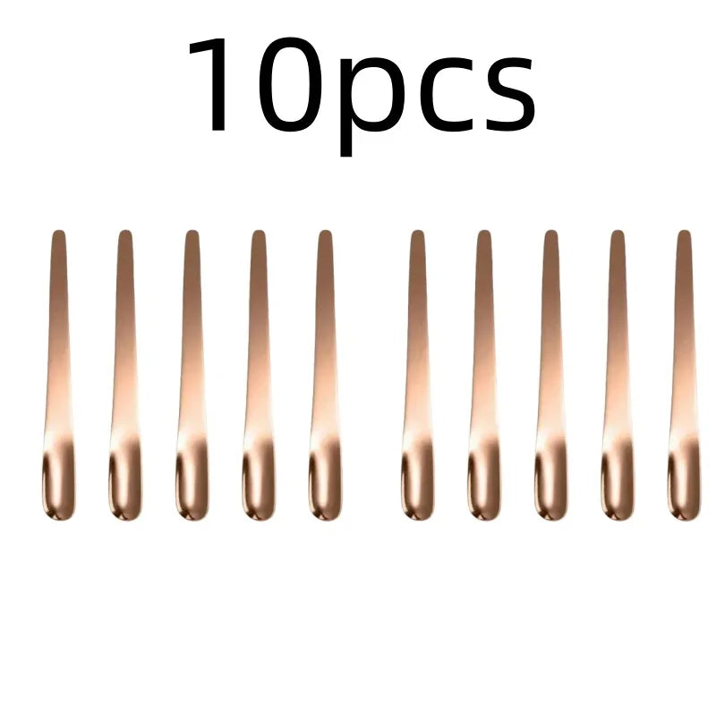 RVS Thee- en Espressolepel - Platte koffieroerder, dessertlepel en barmixlepel