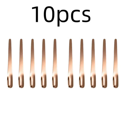 RVS Thee- en Espressolepel - Platte koffieroerder, dessertlepel en barmixlepel