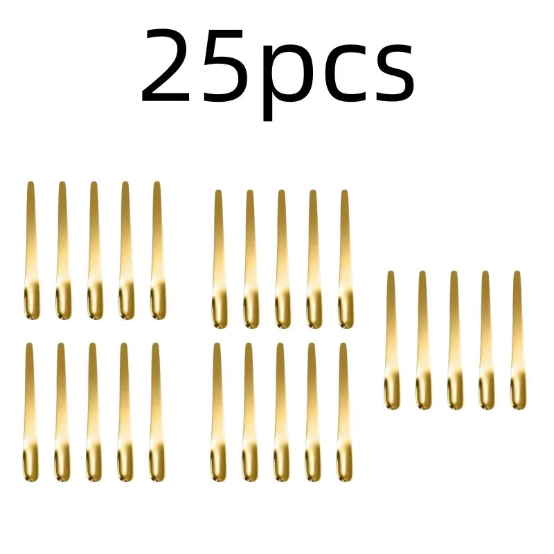 RVS Thee- en Espressolepel - Platte koffieroerder, dessertlepel en barmixlepel