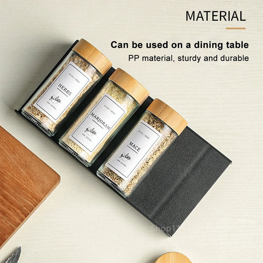 4-Layer Kitchen Spice Drawer Organizer – Adjustable Rack