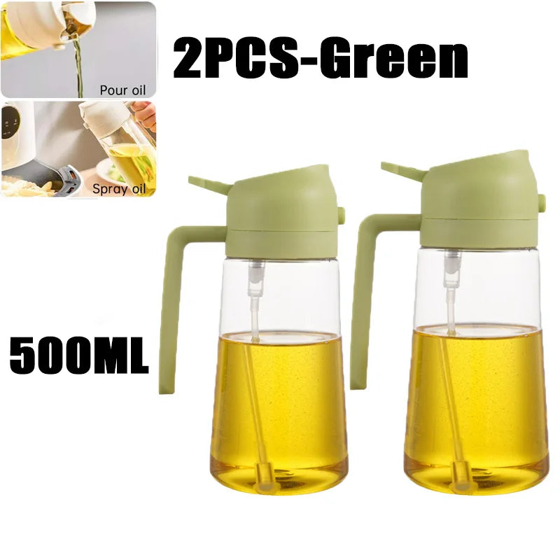 2-in-1 500ml Plastic Spray Oil Dispenser