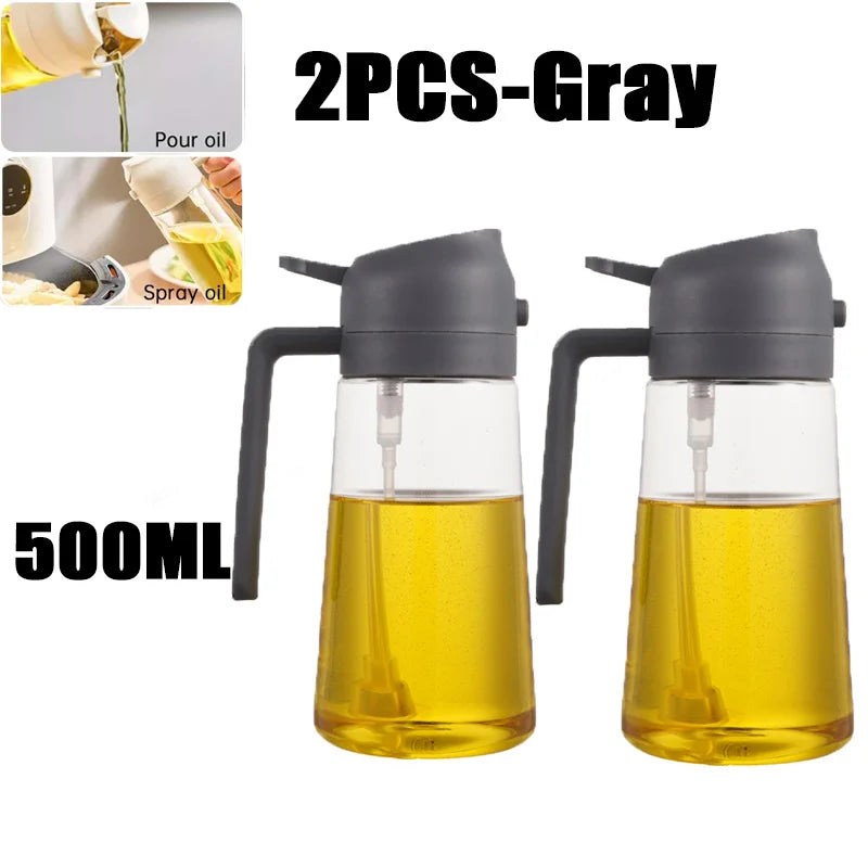 2-in-1 500ml Plastic Spray Oil Dispenser