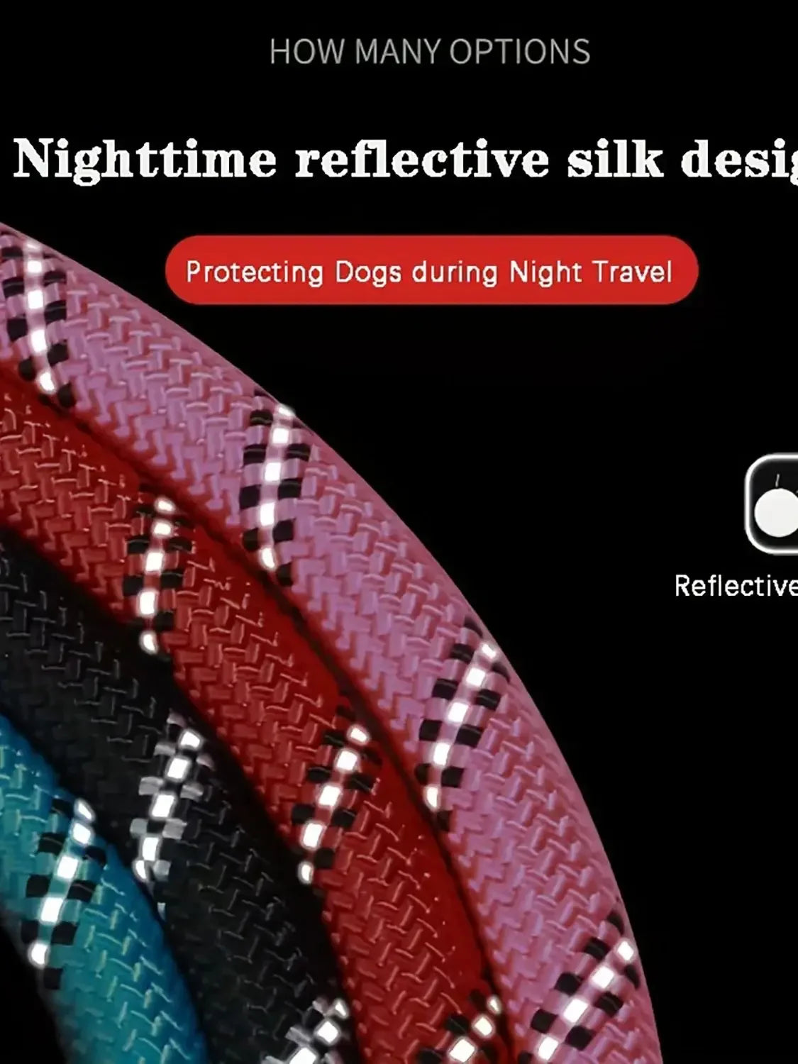 Reflective Dog Leash with Comfortable Padded Handle - SKYNIX