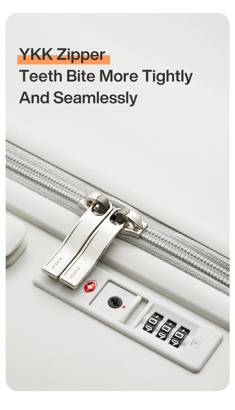 Mixi Carry-On Luggage M9290 – Hard Shell Spinner Suitcase with Built-In Cup & Phone Holder