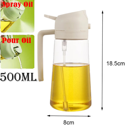 2-in-1 500ml Plastic Spray Oil Dispenser