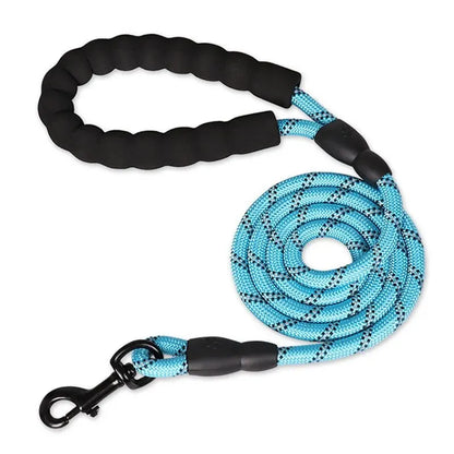 Reflective Dog Leash with Comfortable Padded Handle – Double Heavy-Duty Traction Rope for Strong Dogs