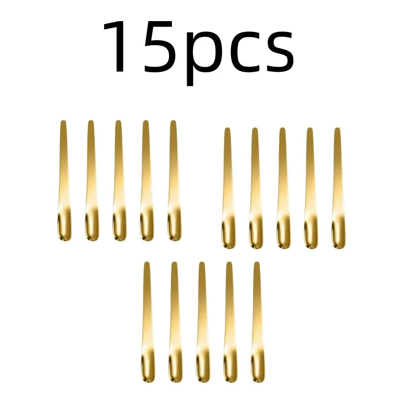 RVS Thee- en Espressolepel - Platte koffieroerder, dessertlepel en barmixlepel