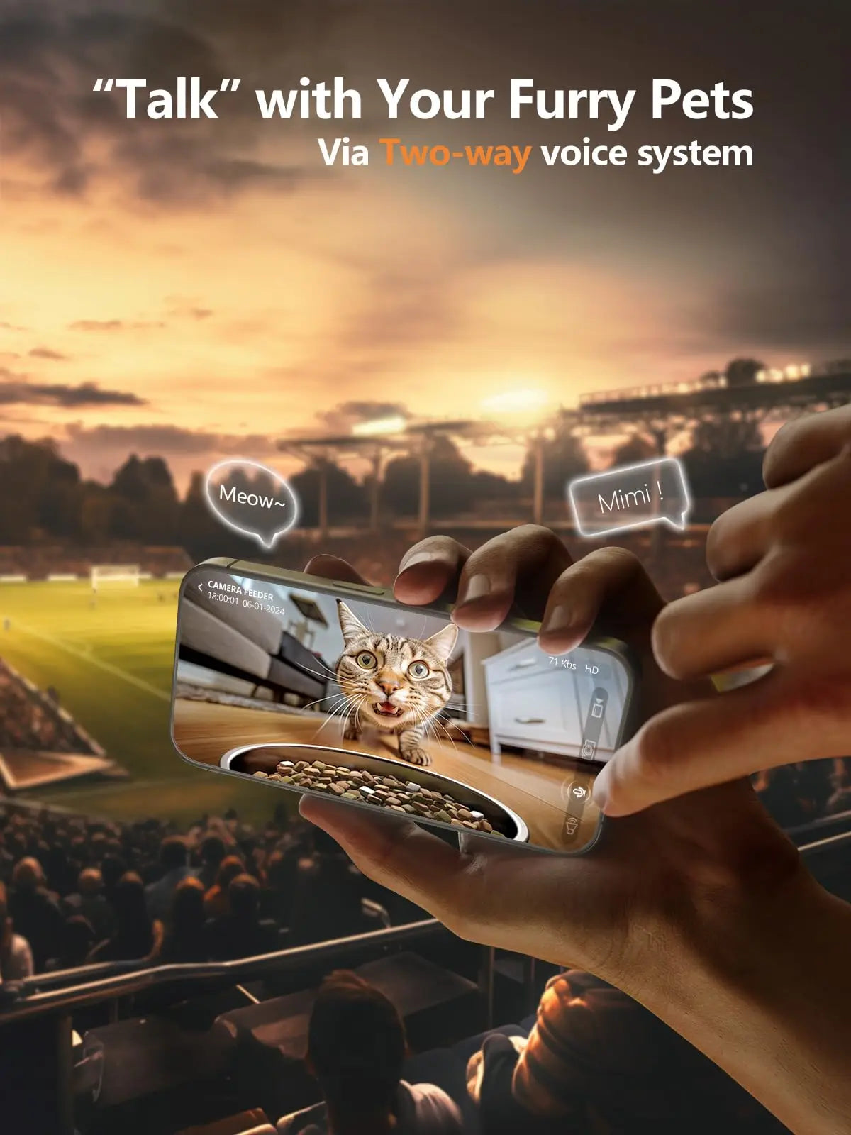 Feed & Watch Your Pet Anytime — From Anywhere, pet monitoring device