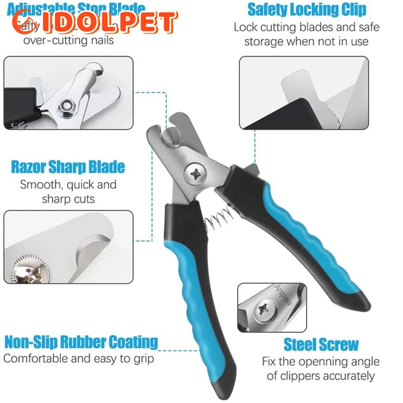 Professional Pet Nail Clipper with Safety Guard – Stainless Steel Grooming Scissors for Cats & Dogs, Safe Claw Care Tool