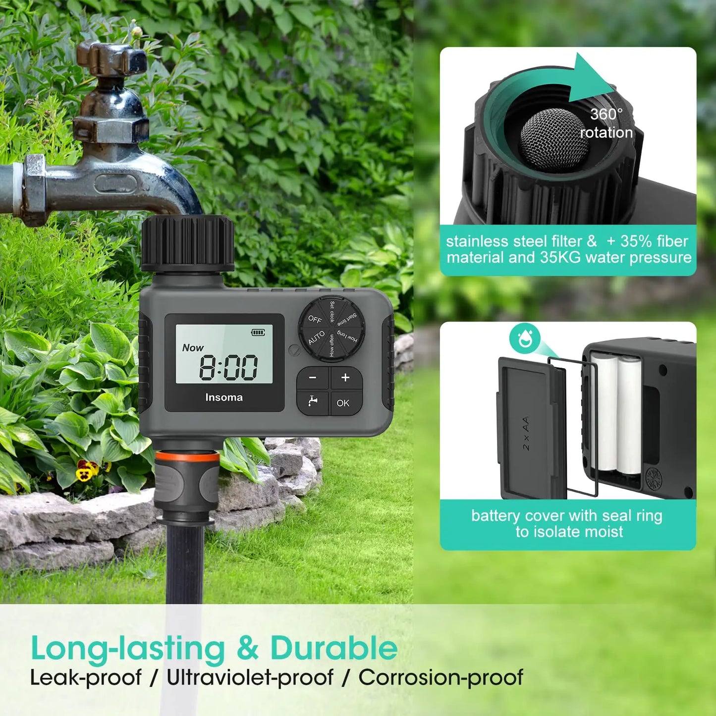 Automatic Garden Water Timer – LCD Irrigation Controller