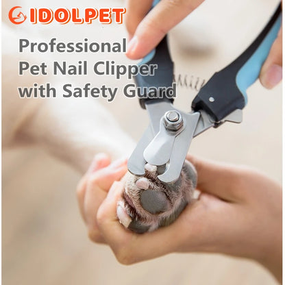 Professional Pet Nail Clipper with Safety Guard – Stainless Steel Grooming Scissors for Cats & Dogs, Safe Claw Care Tool