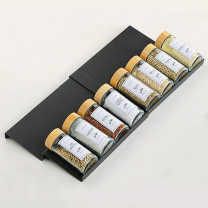 4-Layer Kitchen Spice Drawer Organizer – Adjustable Rack