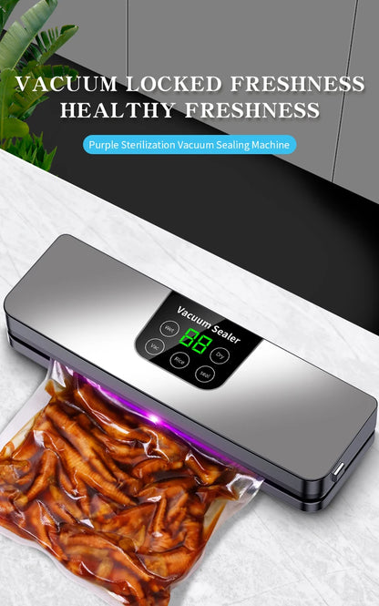 Electric Vacuum Sealer Machine – Dry & Wet Food Packaging, Digital Display