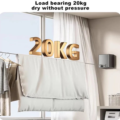 No Hole-Free Shrinkage Clothesline Invisible Bathroom Hotel Clothes Rack Wire Rope Living Room Balcony Portable Clothes Drying - SKYNIX