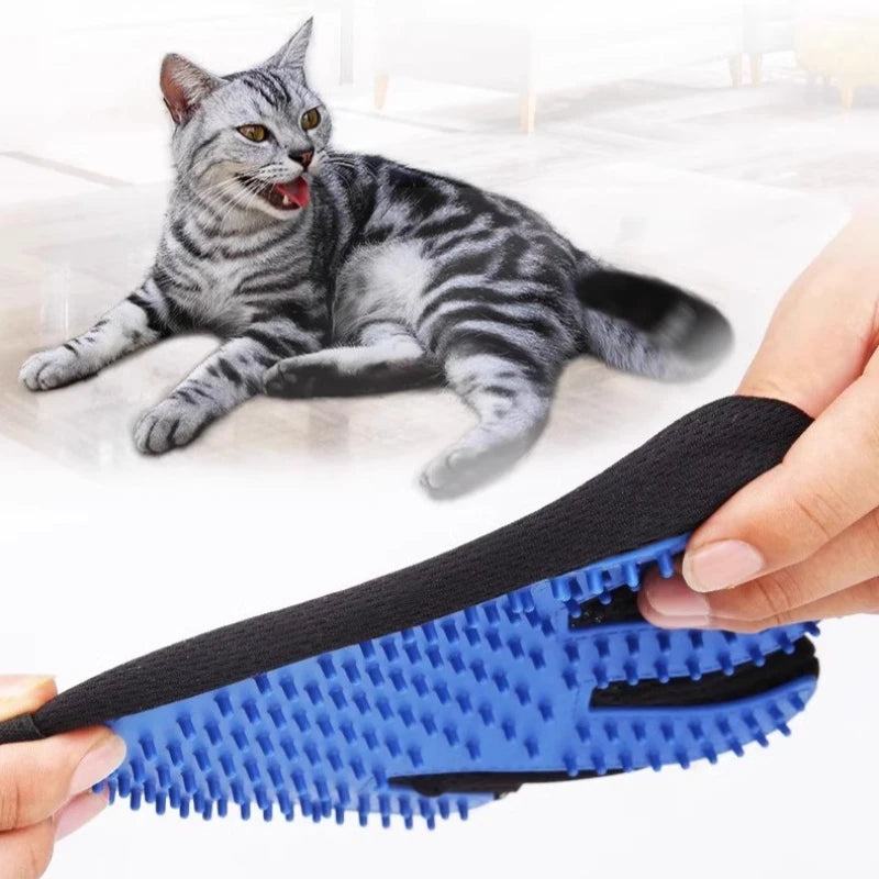 Cat Hair Removal Grooming Glove – Pet Cleaning & Massage Brush