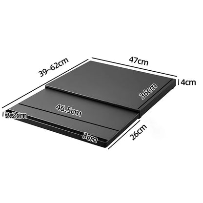 Kitchen Microwave Storage Rack with Bottom Pull-Out Drawer & Sliding Partition