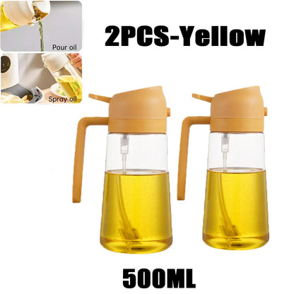 2-in-1 500ml Plastic Spray Oil Dispenser