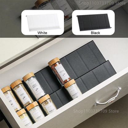 4-Layer Kitchen Spice Drawer Organizer – Adjustable Rack