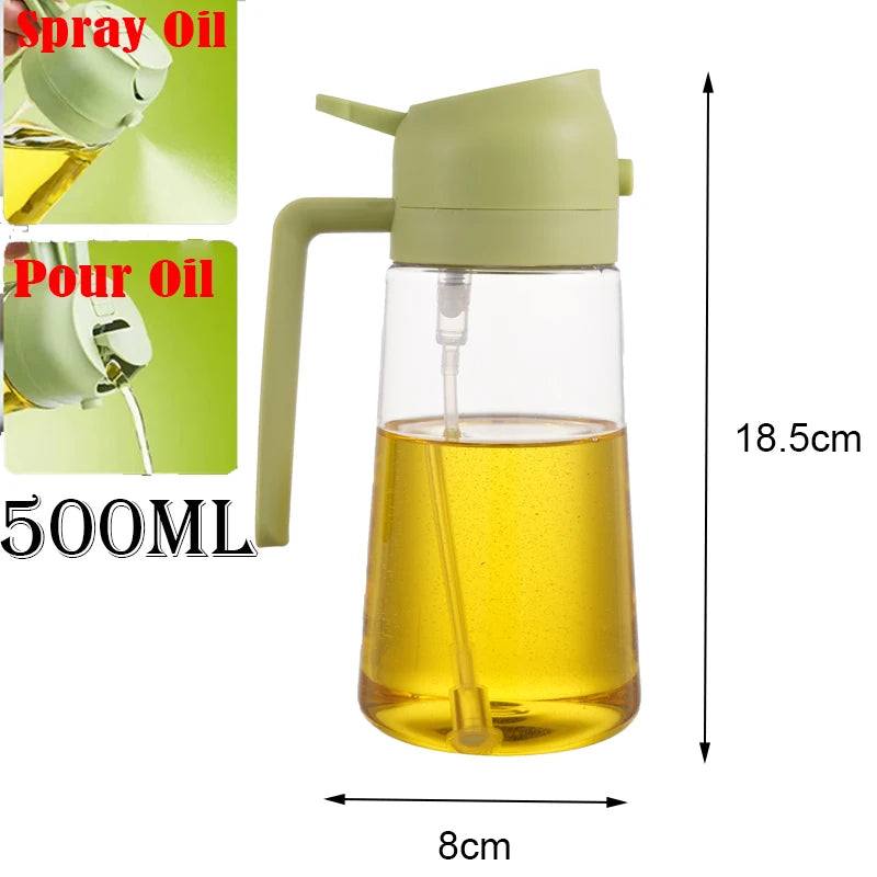 2-in-1 500ml Plastic Spray Oil Dispenser