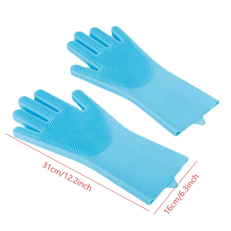 🐾 Silicone Pet Grooming & Bathing Gloves – Gentle Massaging Hair Removal for Dogs & Cats - SKYNIX