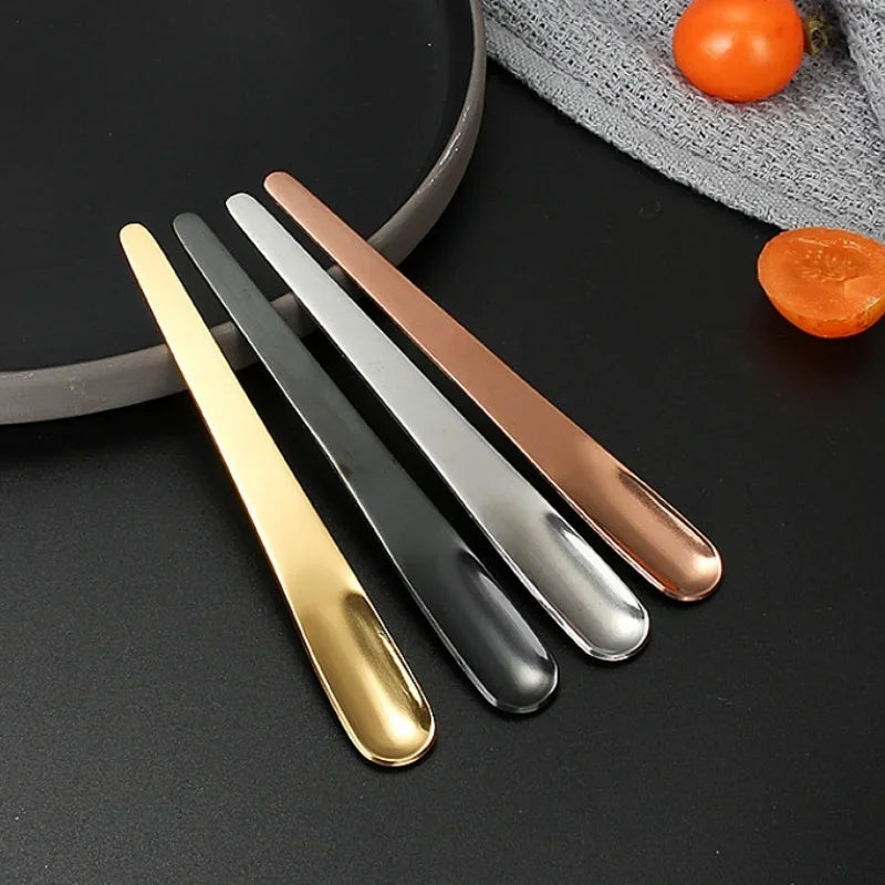RVS Thee- en Espressolepel - Platte koffieroerder, dessertlepel en barmixlepel
