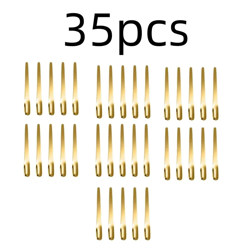 RVS Thee- en Espressolepel - Platte koffieroerder, dessertlepel en barmixlepel