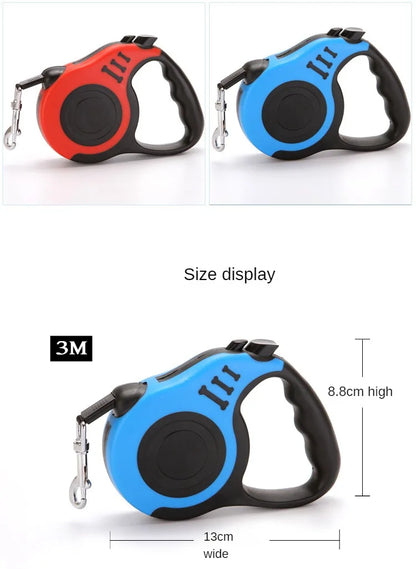 Retractable Duel Dog Leash 3M/5M – Automatic Pet Traction Rope for Small & Medium Dogs