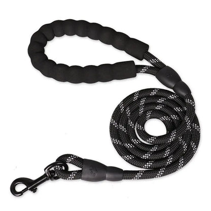 Reflective Dog Leash with Comfortable Padded Handle – Double Heavy-Duty Traction Rope for Strong Dogs