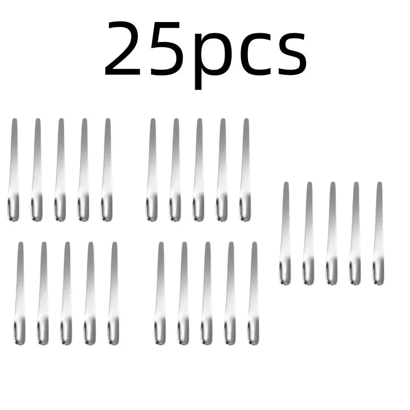 RVS Thee- en Espressolepel - Platte koffieroerder, dessertlepel en barmixlepel