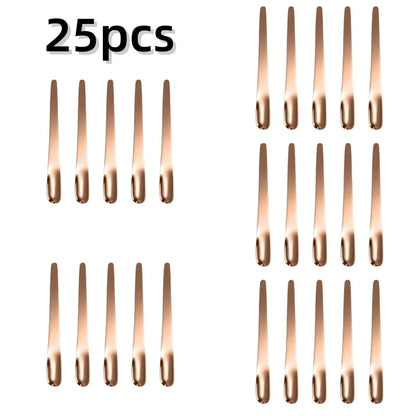 RVS Thee- en Espressolepel - Platte koffieroerder, dessertlepel en barmixlepel