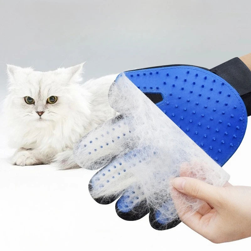 Cat Hair Removal Grooming Glove – Pet Cleaning & Massage Brush