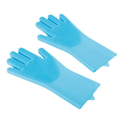 🐾 Silicone Pet Grooming & Bathing Gloves – Gentle Massaging Hair Removal for Dogs & Cats - SKYNIX