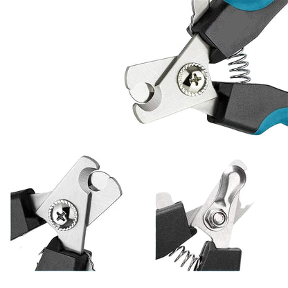 Pet nail clippers with close-up details and 'IDOLPET' branding.