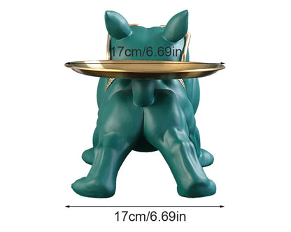 Bulldog Figurine Storage Box – Resin Dog Statue for Home Decor, Art Display & Functional Storage