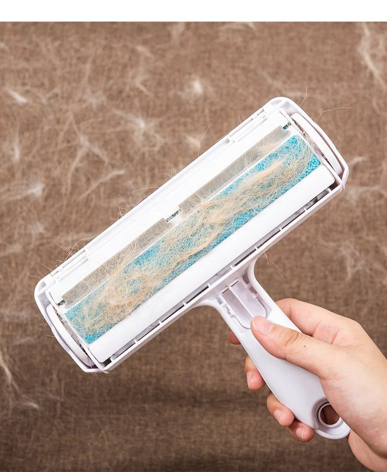 🐾 One-Hand Operated Pet Hair Remover Roller – Self-Cleaning Lint Brush for Dogs & Cats