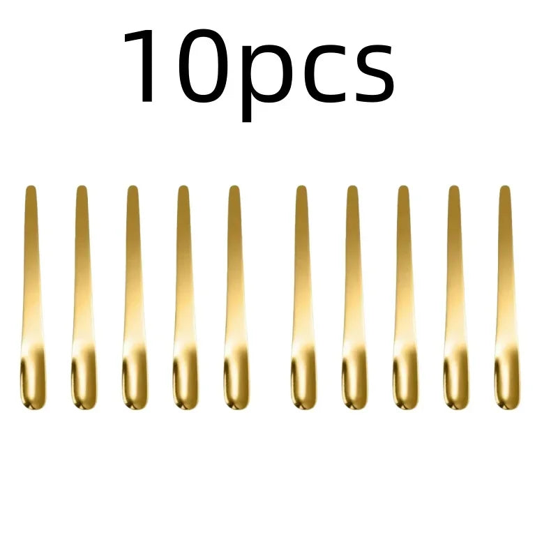 RVS Thee- en Espressolepel - Platte koffieroerder, dessertlepel en barmixlepel