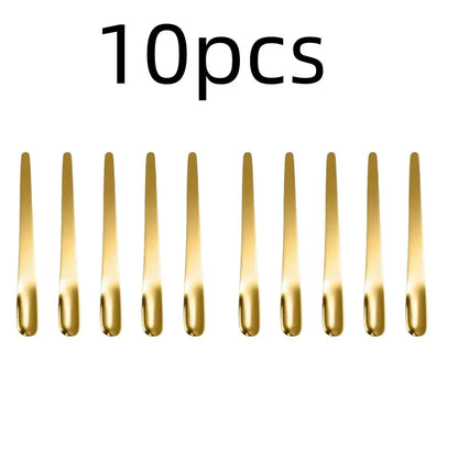 RVS Thee- en Espressolepel - Platte koffieroerder, dessertlepel en barmixlepel