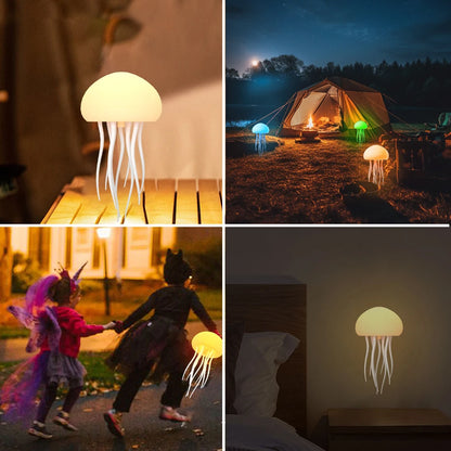 Jellyfish LED Night Light – RGB Color Changing USB Rechargeable Lamp
