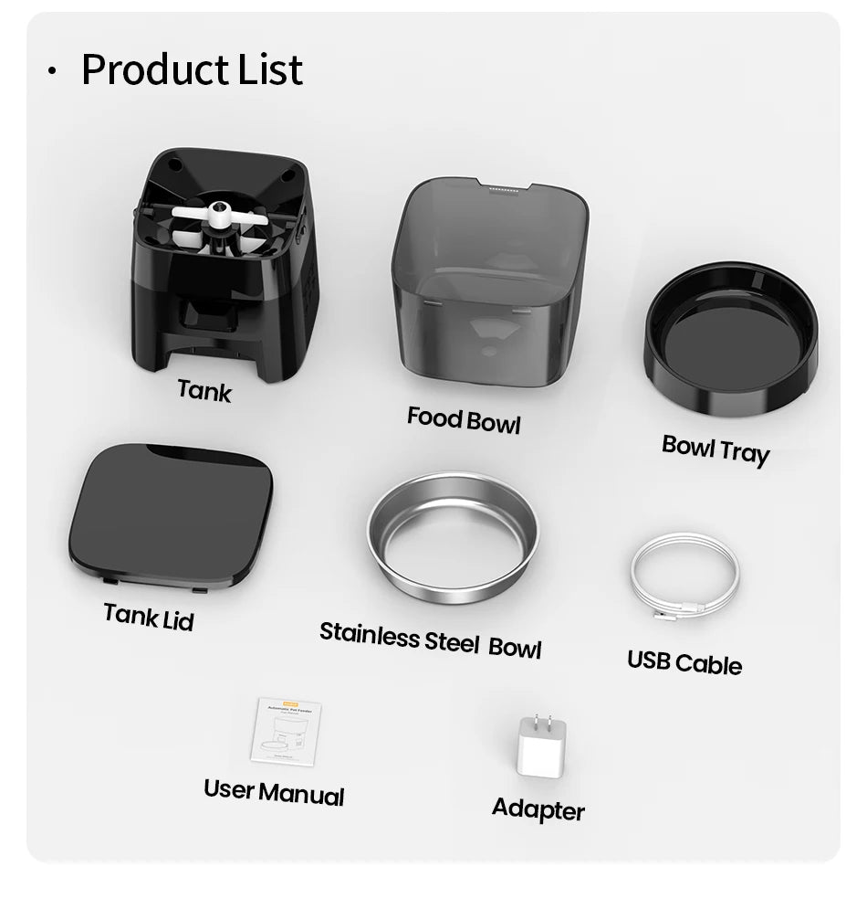 ROJECO Automatic Pet Feeder – Button Control Version