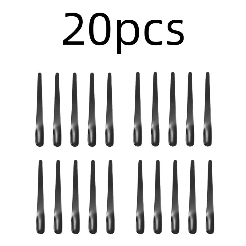 RVS Thee- en Espressolepel - Platte koffieroerder, dessertlepel en barmixlepel