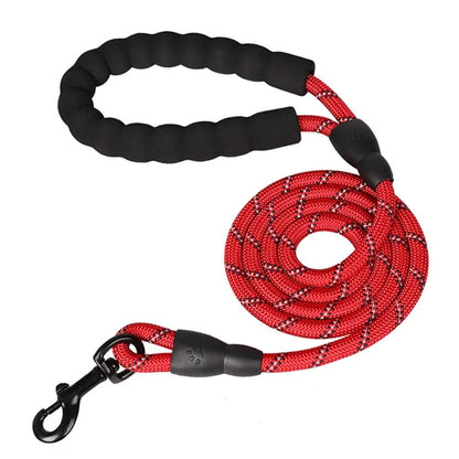 Reflective Dog Leash with Comfortable Padded Handle – Double Heavy-Duty Traction Rope for Strong Dogs