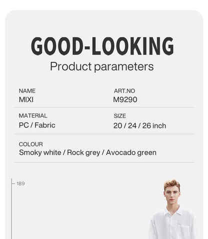 Mixi Carry-On Luggage M9290 – Hard Shell Spinner Suitcase with Built-In Cup & Phone Holder